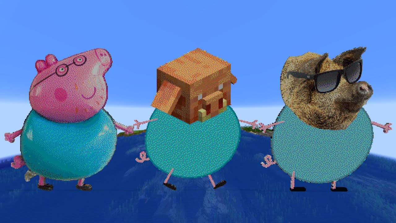 Daddy Pig Minecraft Compilation