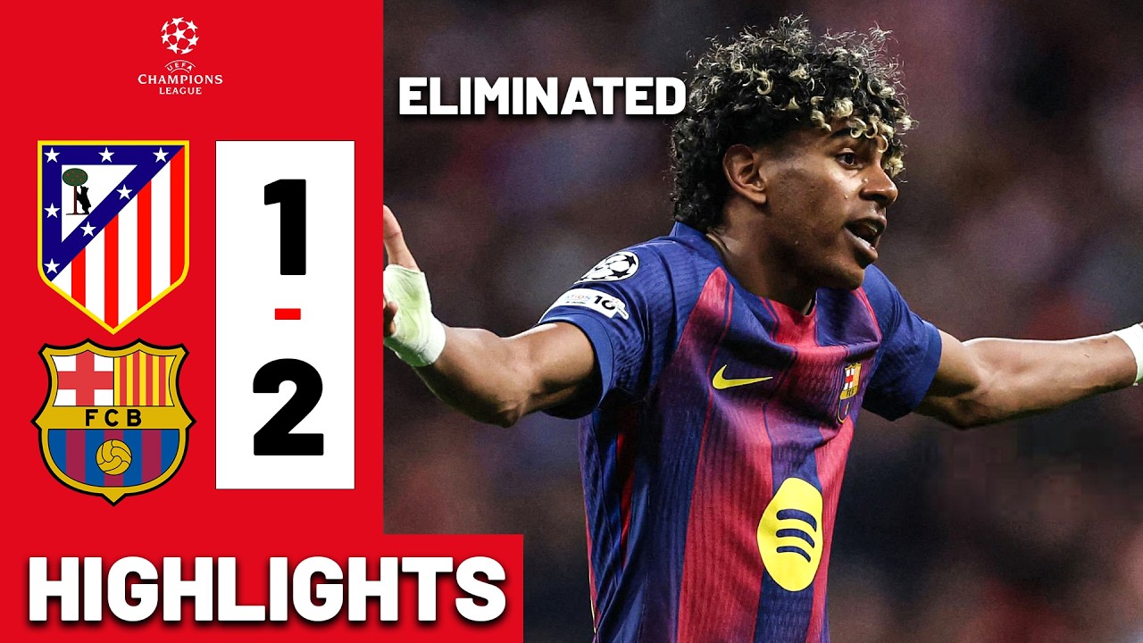ELIMINATED! Atletico Madrid vs Barcelona 1-2 HIGHLIGHTS All Goals Champions League 25/26