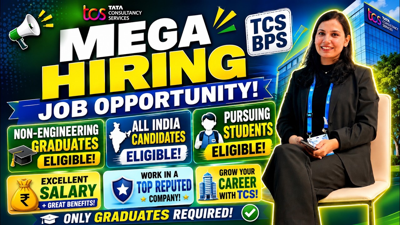 🔥 JOBS FOR Non-Engineering Freshers 🚨 TCS BPS HIRING 2026 Can Apply! 💼 B.Com/BA/BBA | PAN India 🇮🇳