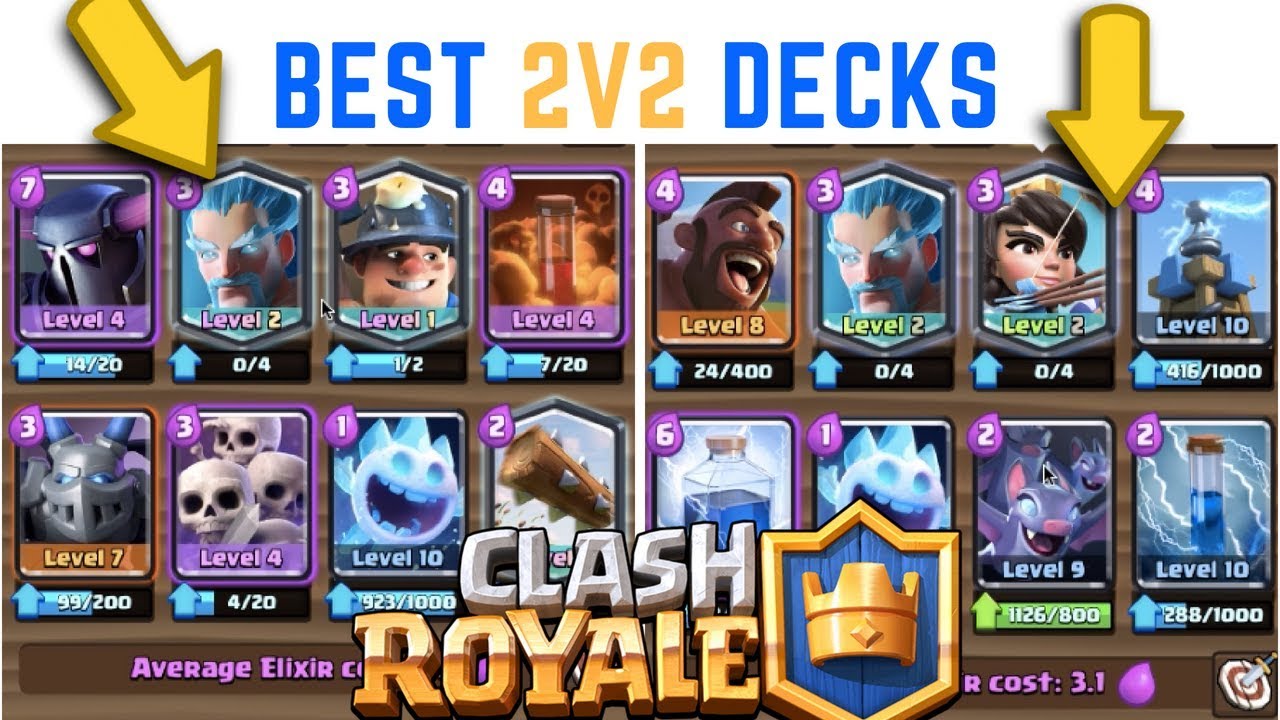 *NEW* BEST 2v2 DECKS! (Clash Royale Gameplay!) [STRATEGIC 3 ELIXIR DECKS]