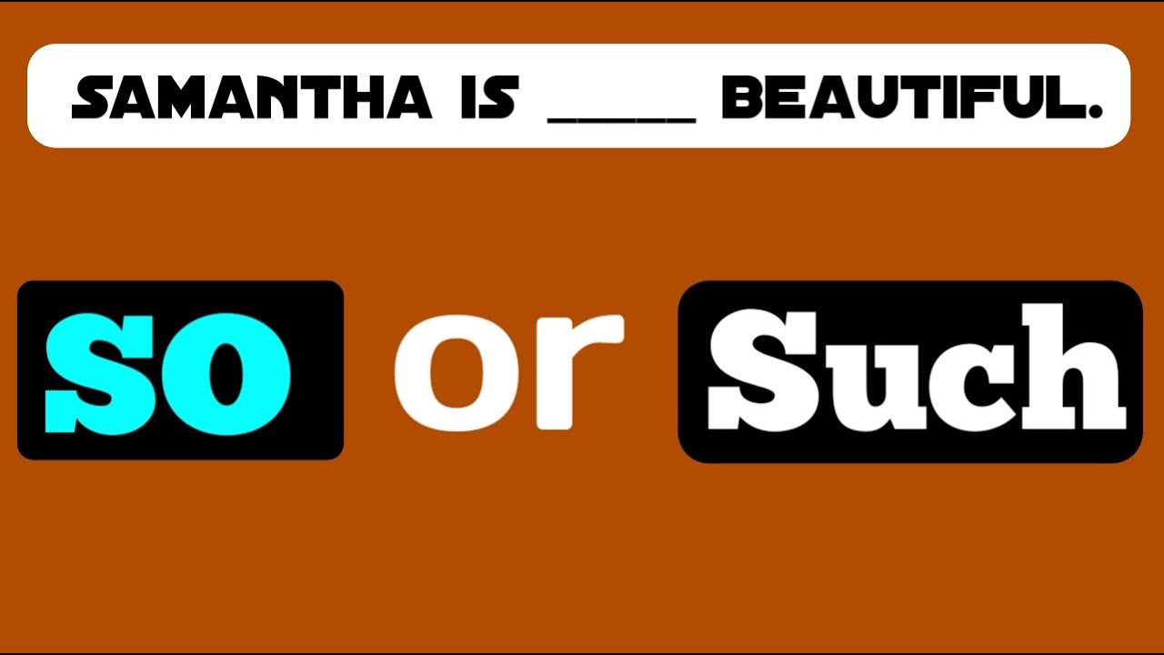So and Such | Grammar test