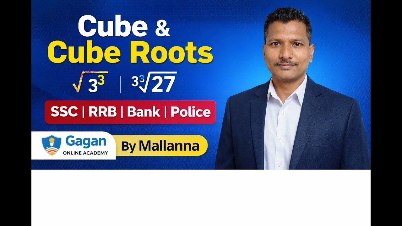 Cube & Cube Roots MASTER in 15 Minutes | SSC RRB Bank Police | By Mallanna