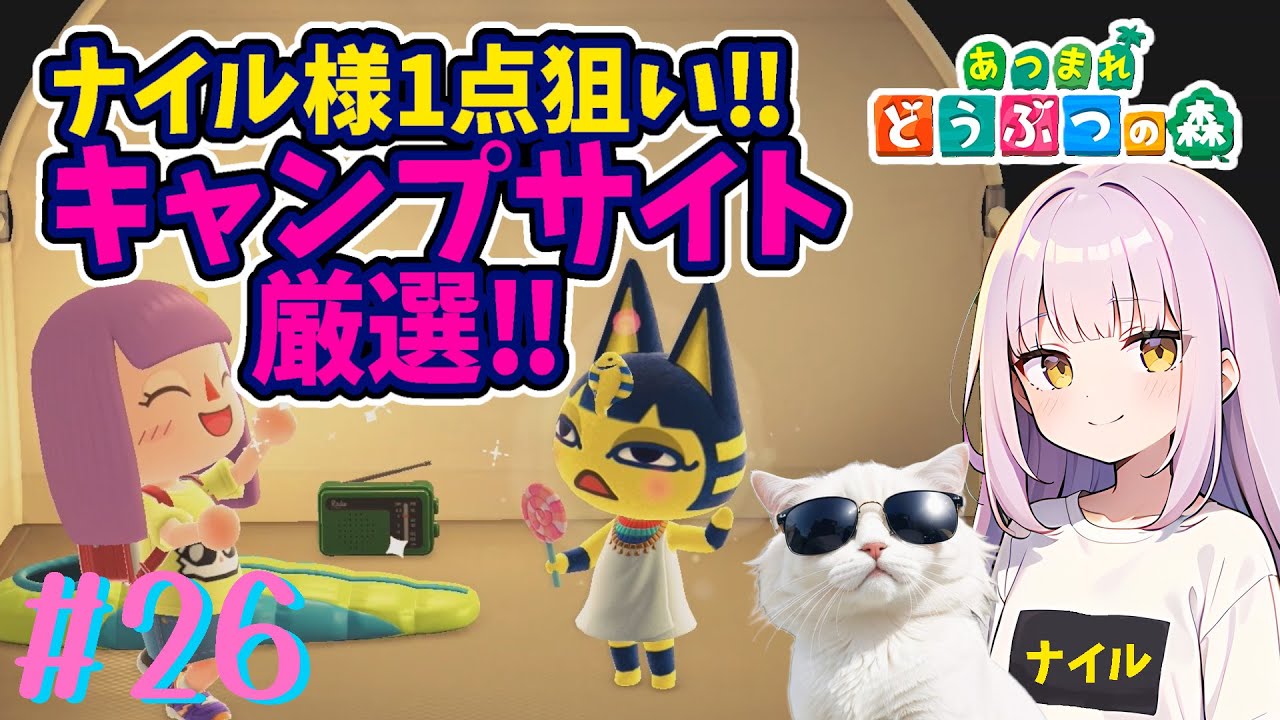 【あつ森】＃26 ナイル様1点狙い！地獄のキャンプサイト厳選90連！【あつまれどうぶつの森】