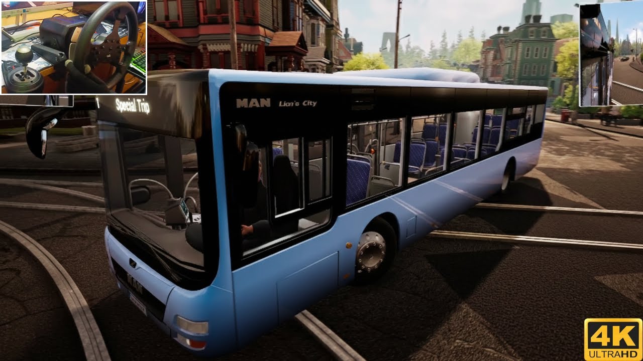 Bus Driver Job is NOT Easy! - Morning Special Trip Man Lion's City Bus - Steering Wheel Gameplay