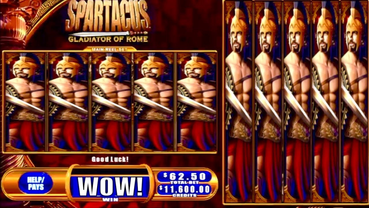 ★★JACKPOT HANDPAY★★$62 BETS★★SPARTACUS HIGH LIMIT SLOT MACHINE BUENO DINERO MUSEUM SLOTS WMS