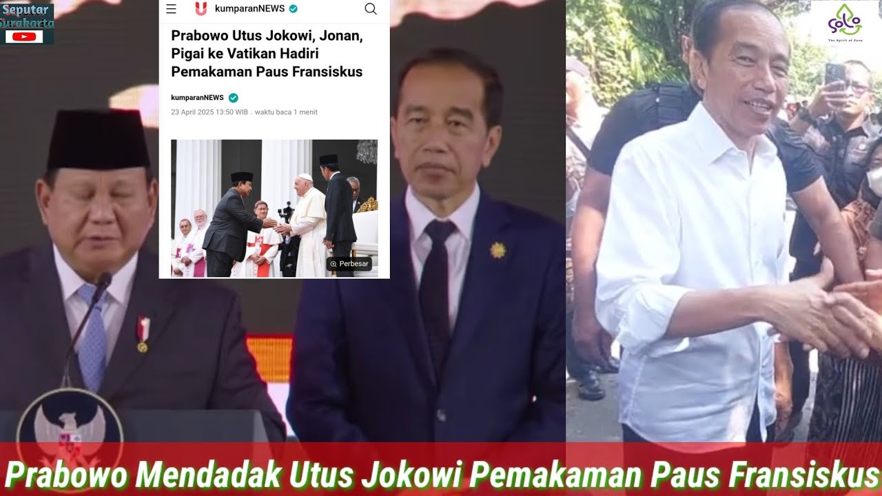 Jokowi Pamit Terbang Vatikan Italia, Ditugasin Bestie Prabowo Hadiri Pemakaman Paus Fransiskus