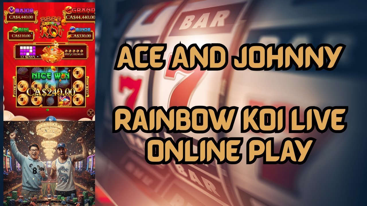 Rainbow KOI online casino gameplay -BetMGM app.  Finally popped for Johny! 