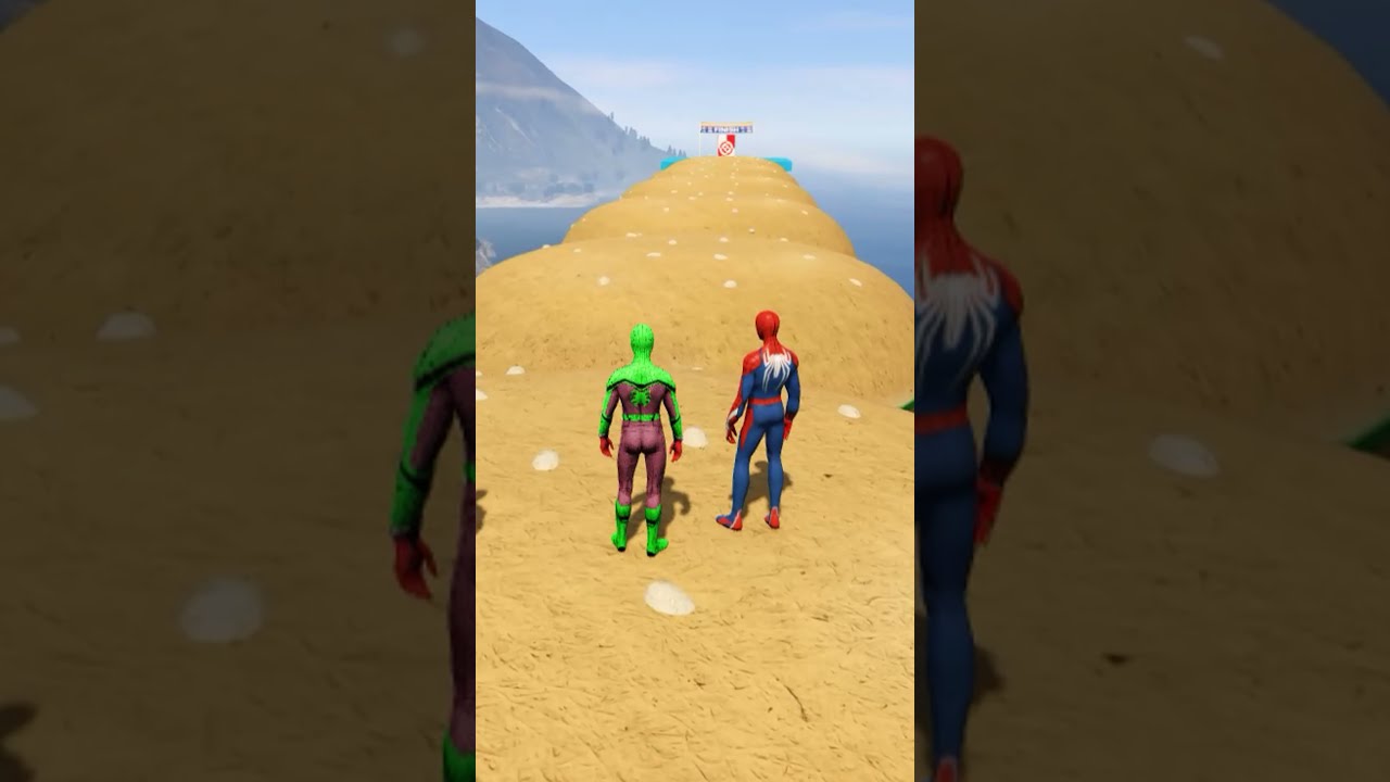 GTA 5 Epic😱 Ragboll vs Spider-Man vs Red Minion vs green Minion Ep 120 #shorts #shortsfeed