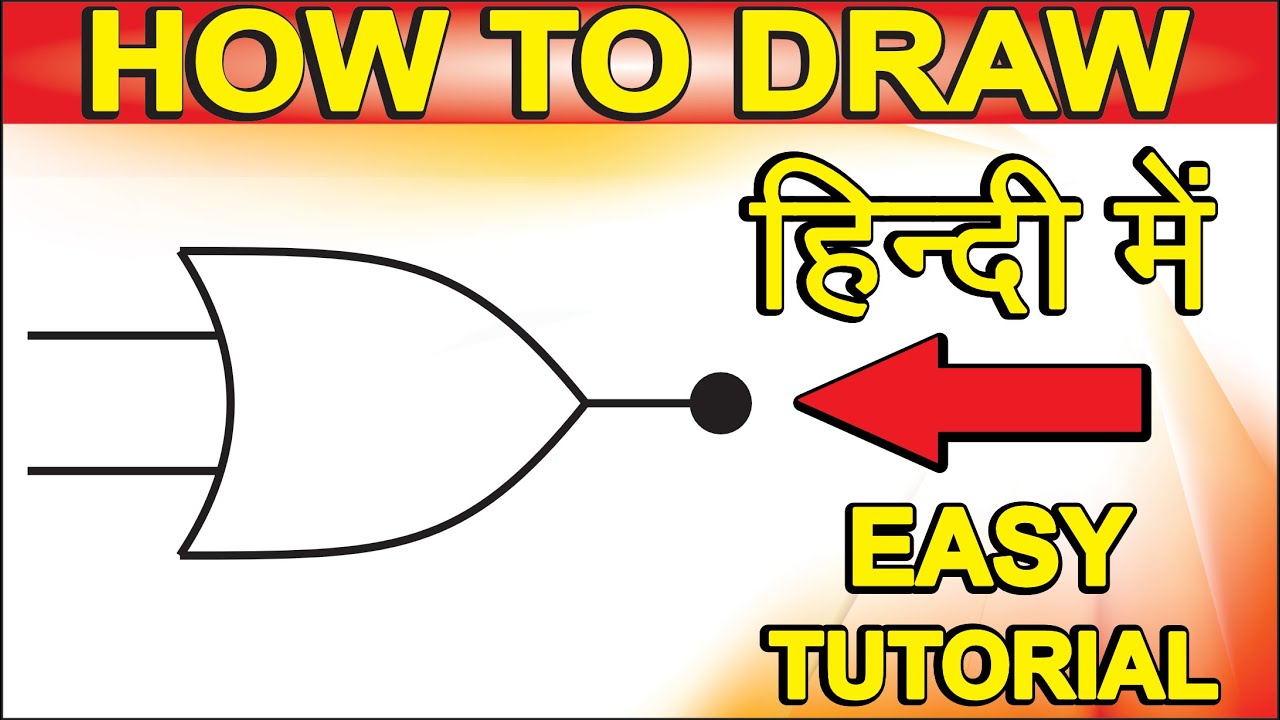 How to Make Or Gate Symbol Diagram In Corel Draw By Seekh Raha Hoon