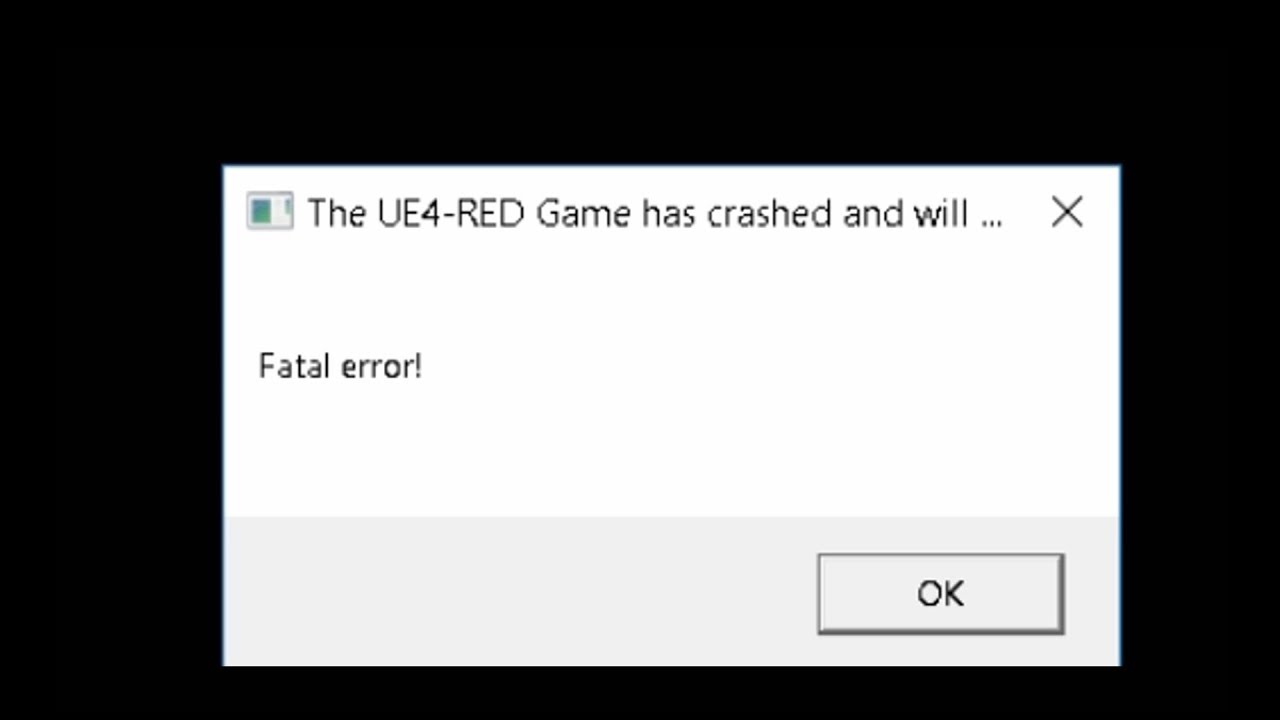 UE4-RED GAME HAS CRASHED (and how to fix) - Dragon Ball Fighterz BUG