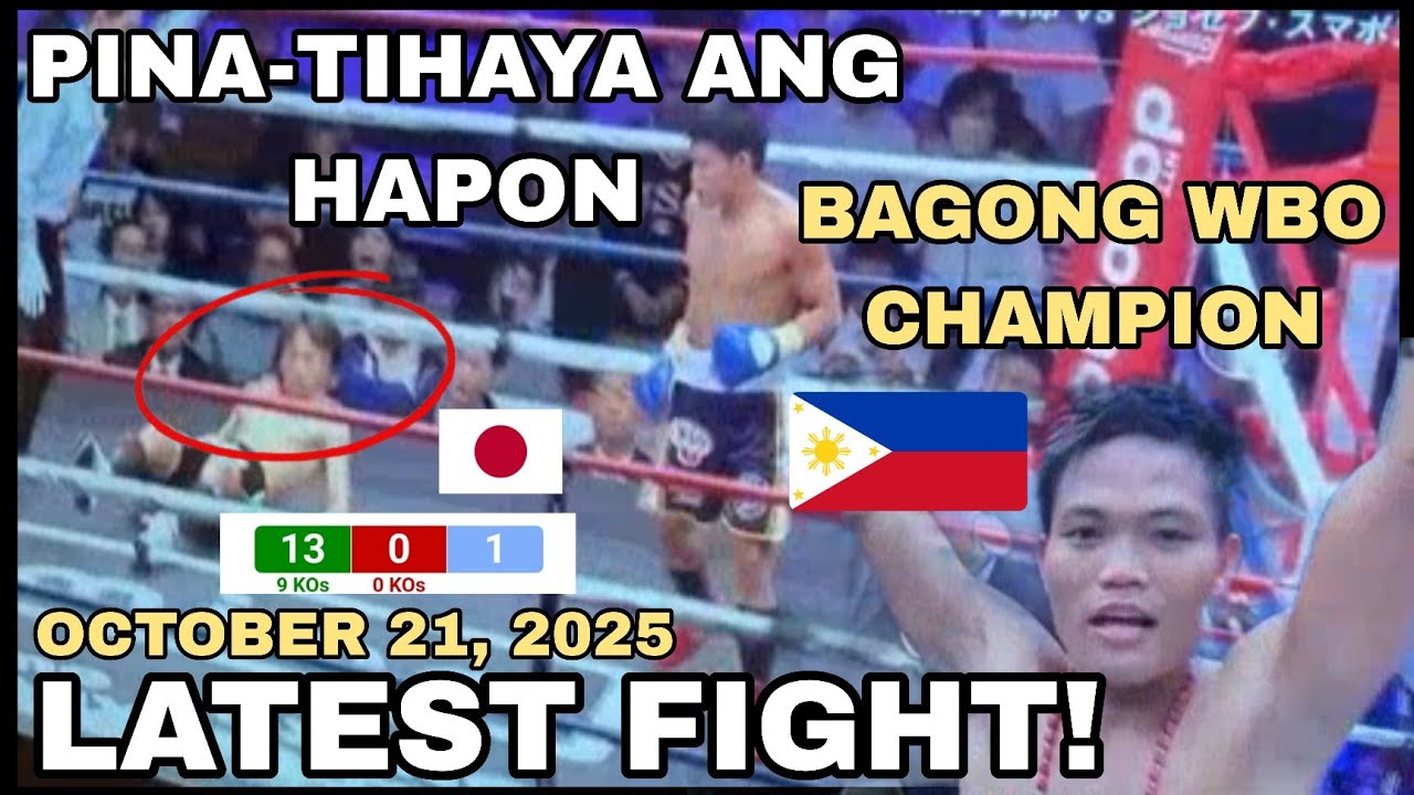 LATEST FIGHT! October 21, 2025 l PINOY bagong WBO champion sa JAPAN