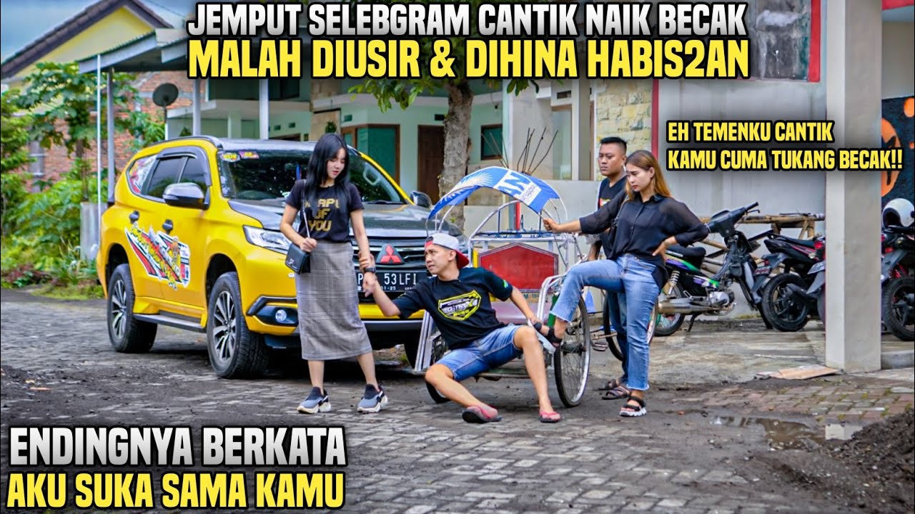 BOS MUDA NEKAT NAIK BECAK JEMPUT SELEBGRAM CANTIK MALAH DIUSIR PERGI!! Tapi bikin syok..