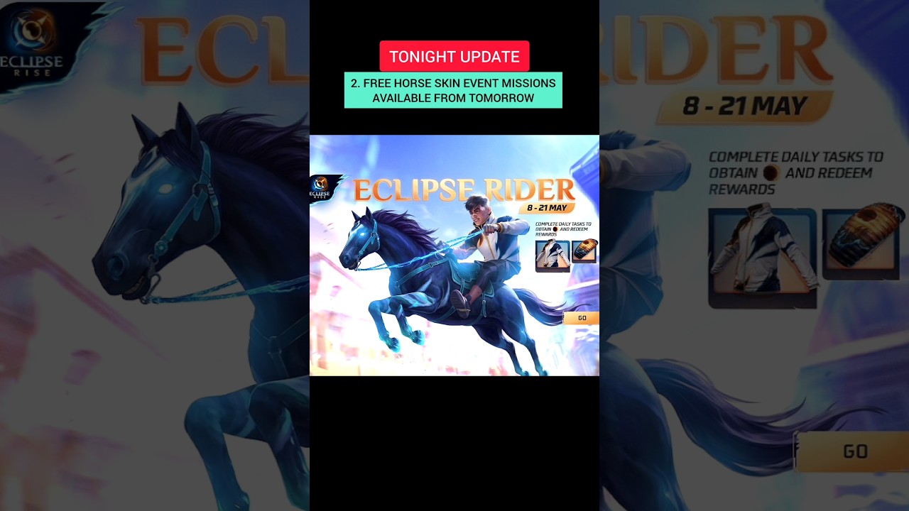eclipse rise event free fire🔥| free horse skin kaise milega
