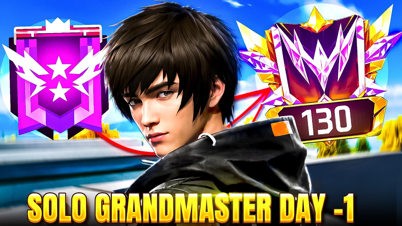Solo Grandmaster Rank Pushing Day-1 | Best Character Combination For Solo Rank Push | New Season 52