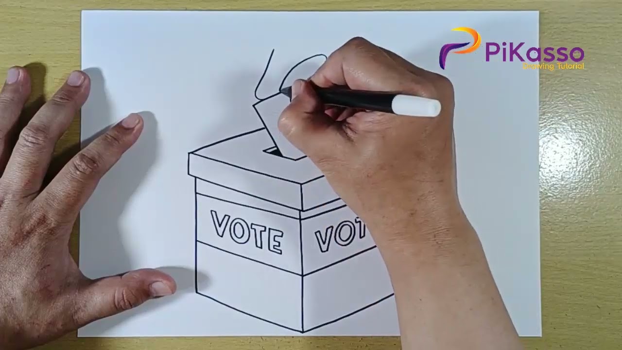 How to Draw Voting Ballot Box