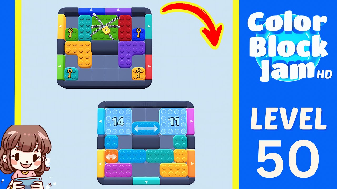 Color Block Jam Level 50 Solution Walkthrough