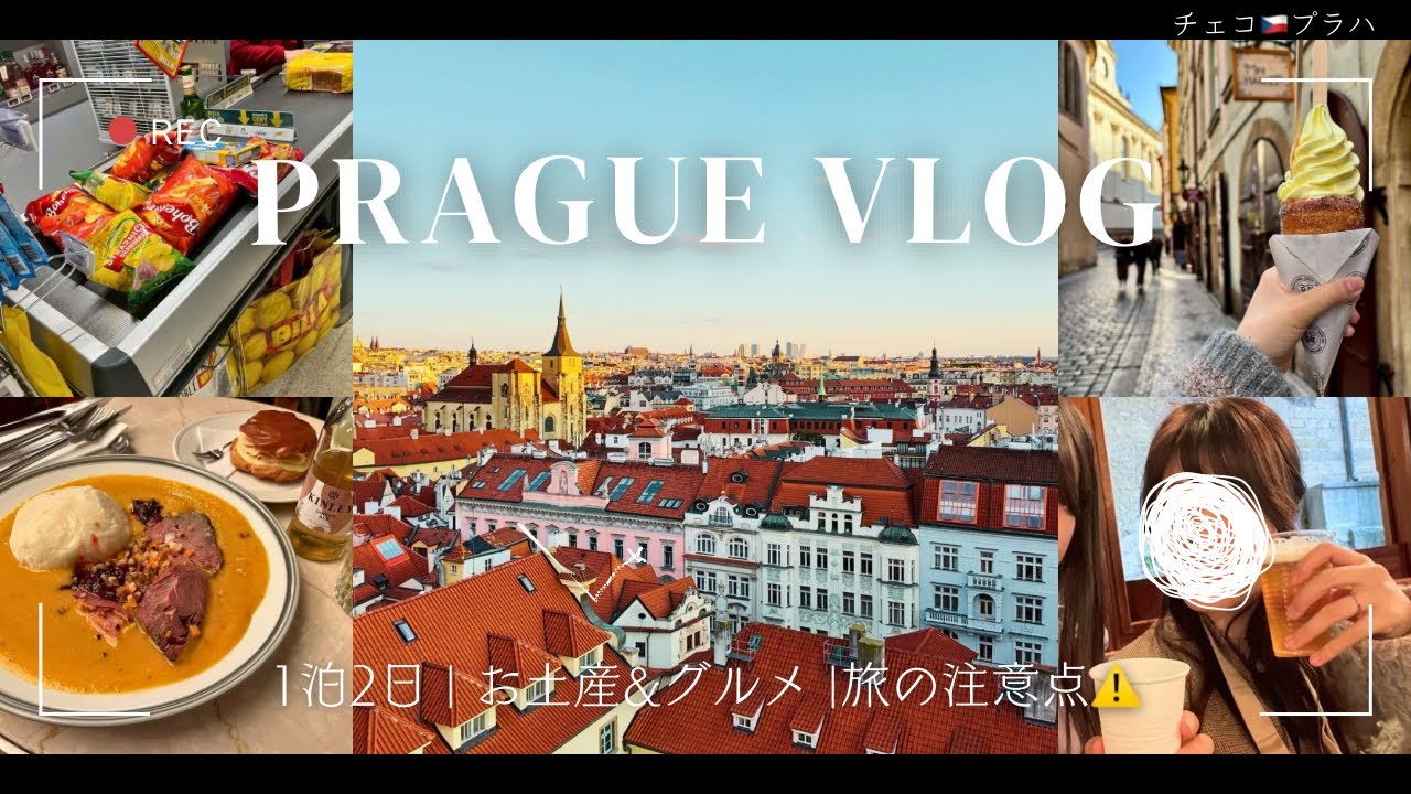 【プラハ旅行vlog🇨🇿】チェコの絶景とグルメ満喫！おすすめ観光スポット＆注意点まとめ🪿✨