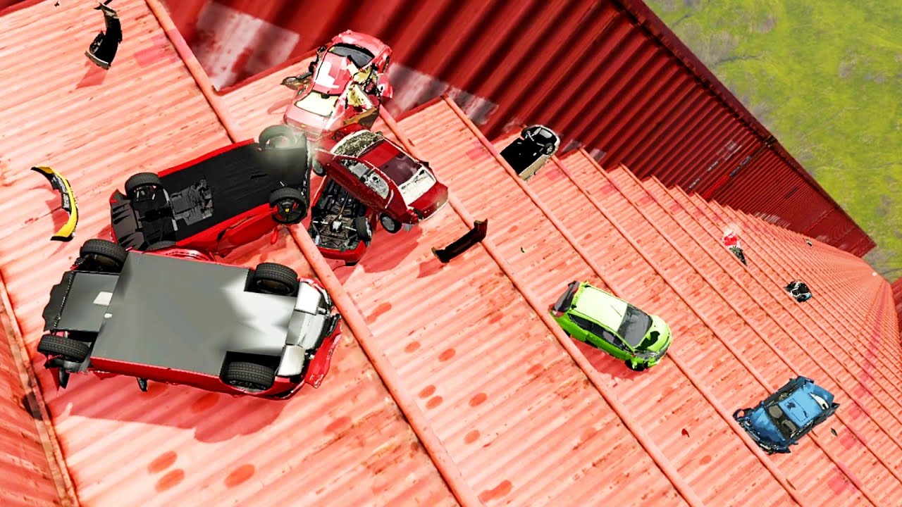 Cars vs Death Fall-BeamNG.Drive
