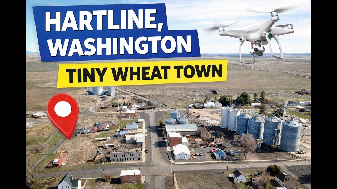 Hartline, Washington – A Tiny Wheat Town on the Columbia Plateau | Drone & Driving Tour