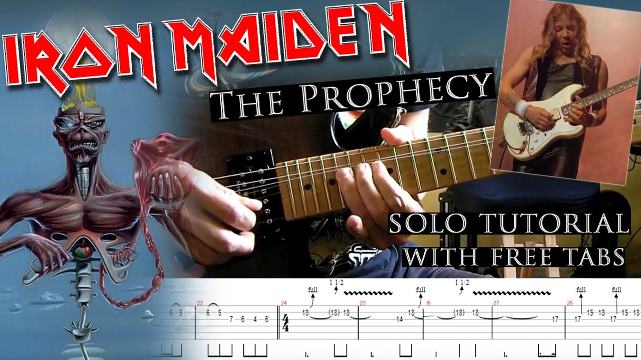 Iron Maiden - The Prophecy Dave Murray's solo lesson (with tablatures and backing tracks)