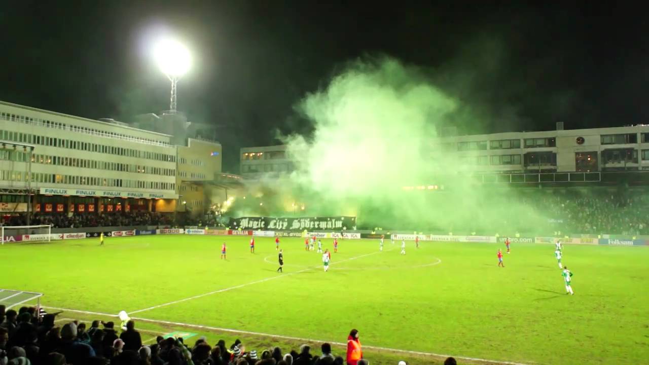 Hammarby v Helsingborg forza bajen och grön rök