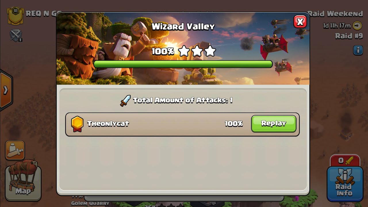 How to destroy Wizard Valley In *1 Attack* EVERY TIME! Short and easy tutorial (default)Clan Capital