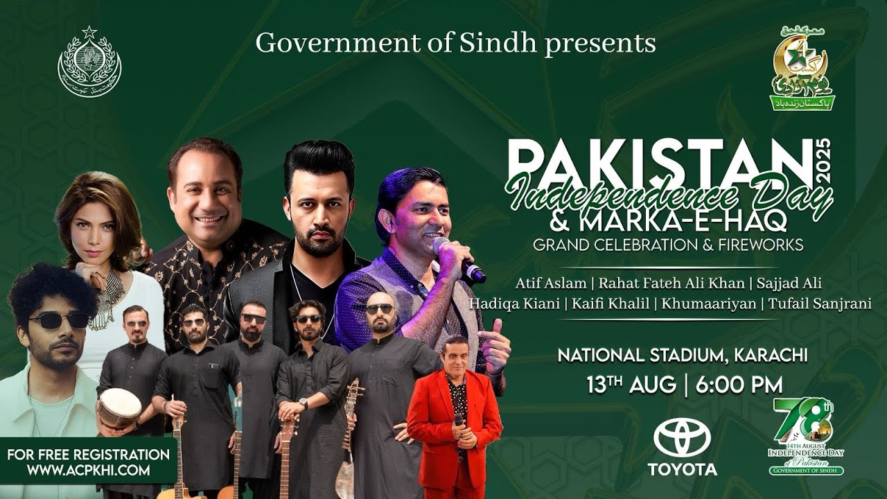 Pakistan Independence Day & Marka-e-Haq Grand Celebrations 2025 at National Stadium, Karachi