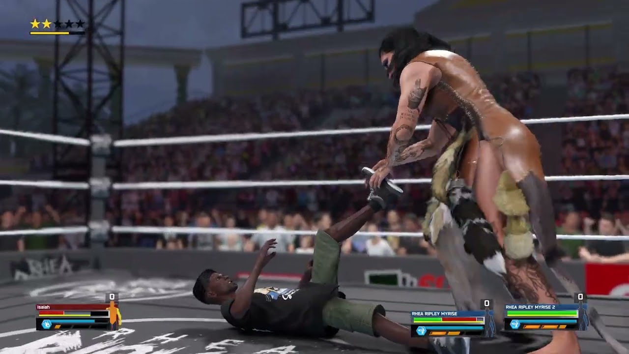 Destroyed By Giant Rhea Ripley Low Blow 😵‍💫 WWE2k25 🎮