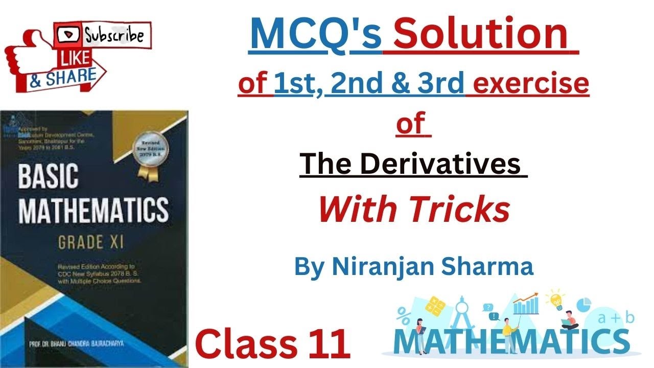 MCQ'S Solution of The Derivatives. ||Class-11|| NEB||