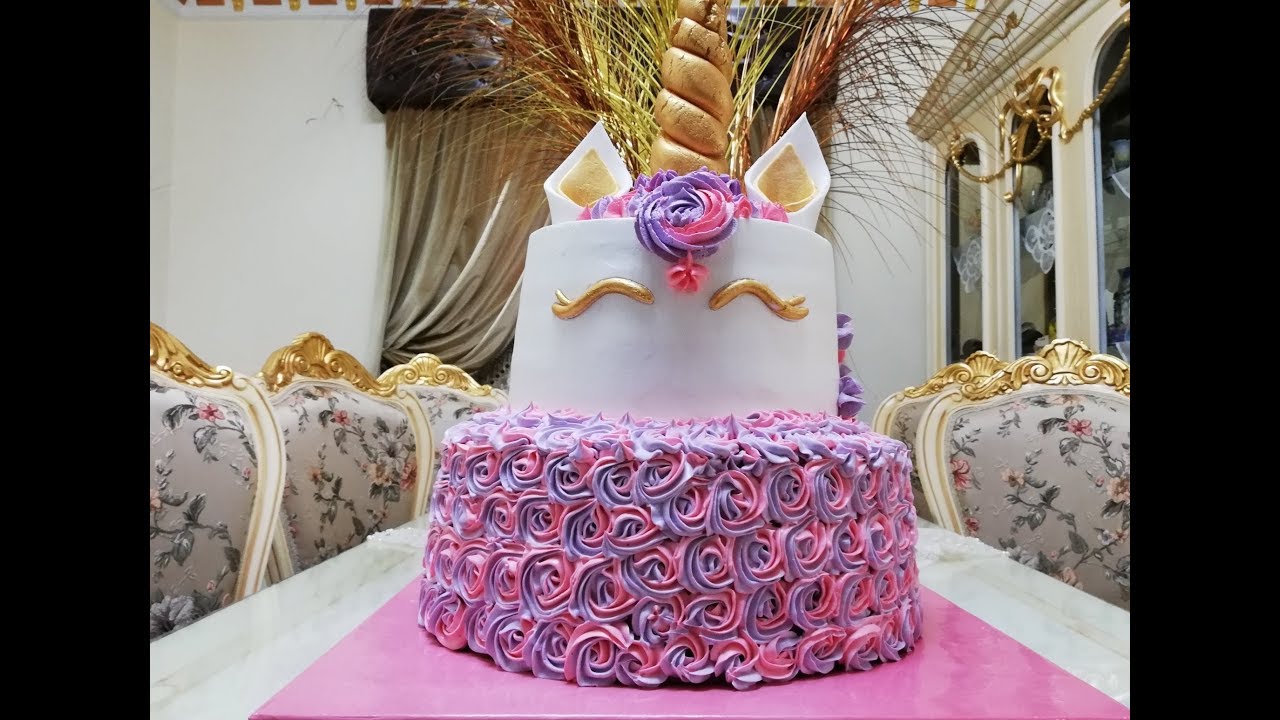 تورتة اليونيكورن للبنات # How to make a unicorn cake