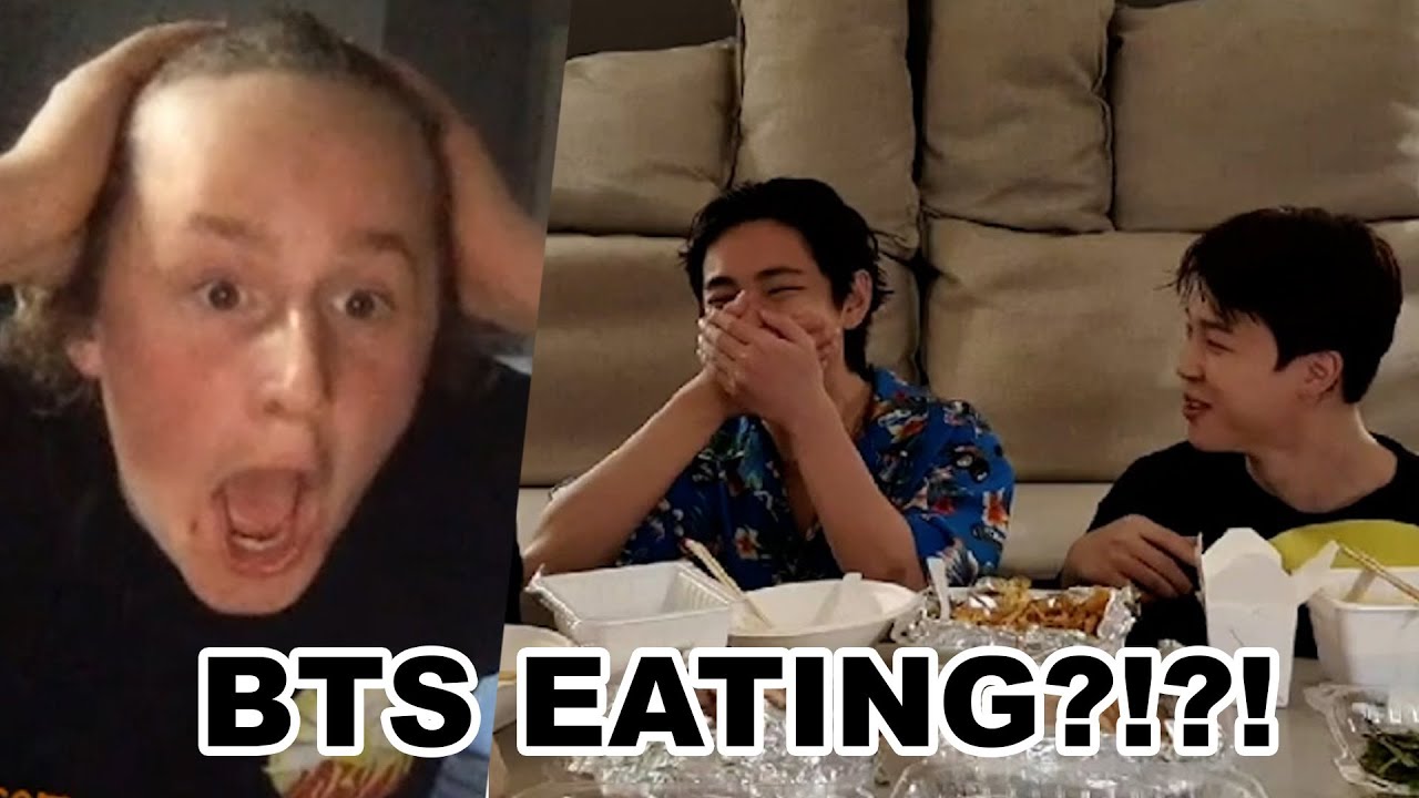 Bts Jimin, Jhope and V eating on Omegle