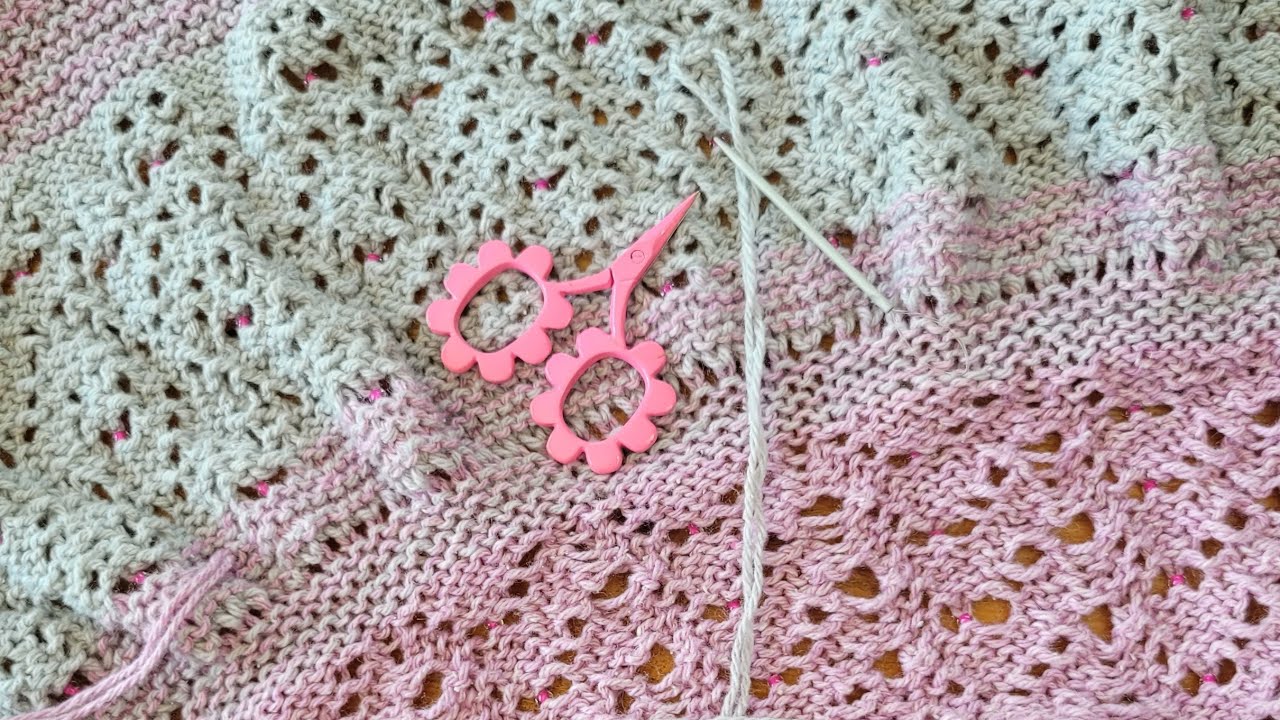 Weaving in ends in a lace shawl