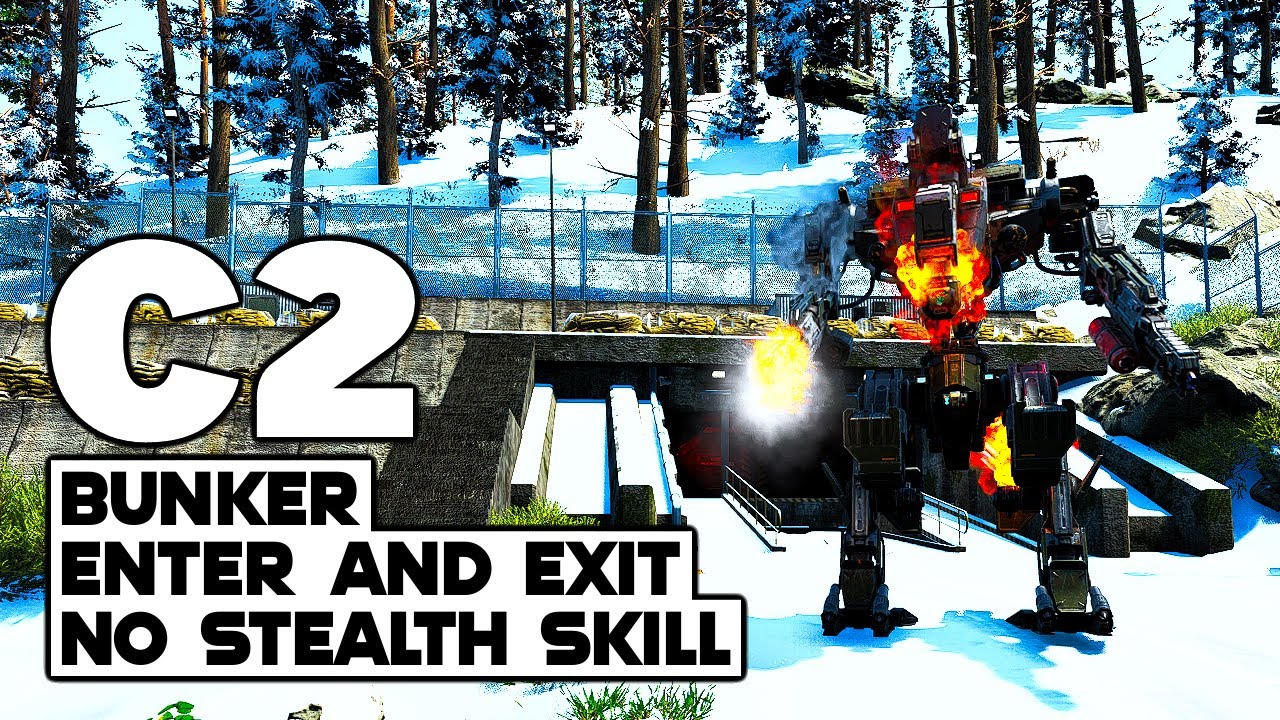 SCUM C2 Bunker Enter & Exit | No Stealth Skill | New Mech Robots | 0.85 Update