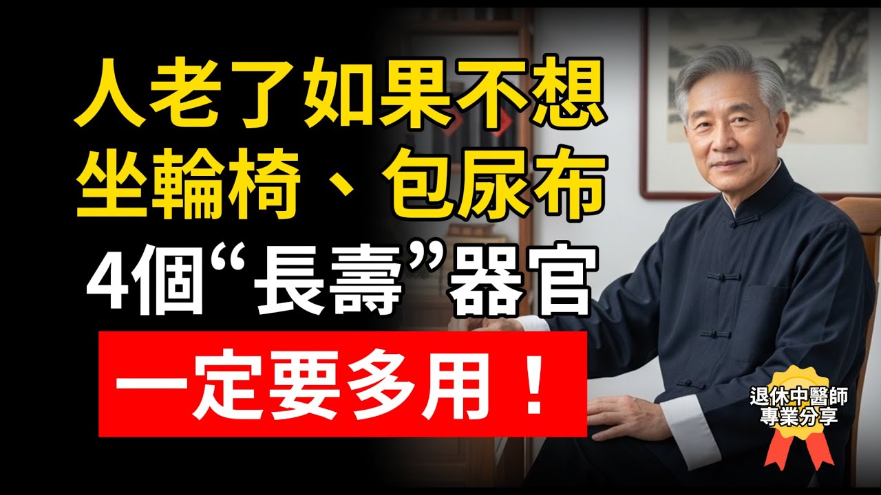 人老了如果不想坐輪椅、包尿布4個“長壽”器官，一定要多用！