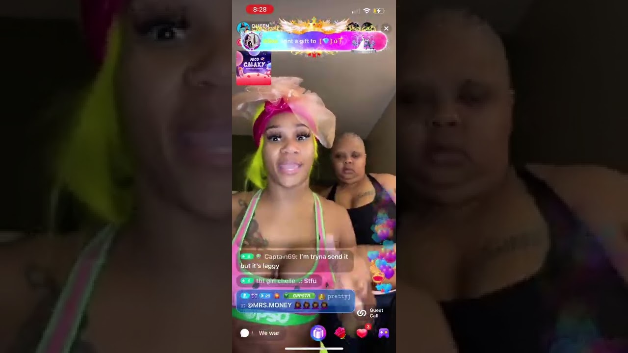 QUEEN OPP AND CHELLE: PART 1 CHELLE PISSED HERSELF LIVE GOES DOWNHILL