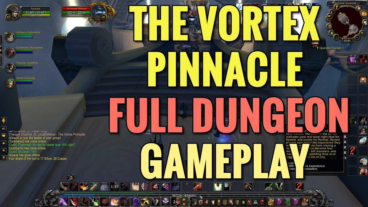 World Of Warcraft Gameplay - The Vortex Pinnacle FULL Dungeon (No Commentary)