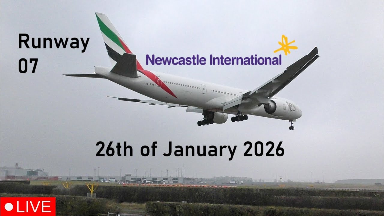🔴LIVE Plane Spotting at Newcastle International Airport 26th of January 2026