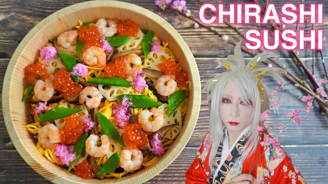 Hinamatsuri Chirashi Sushi (Chirashizushi) Traditional Japanese Food Recipe