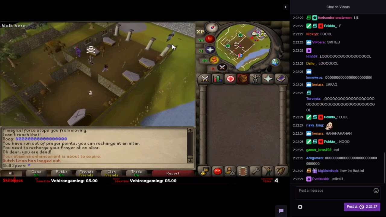 OSRS - Skill Specs loses borrowed kodai wand w/ chat reaction
