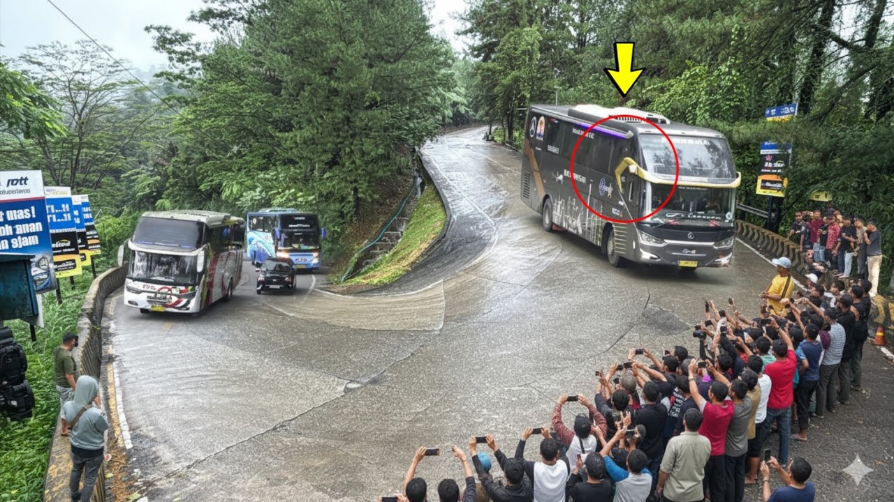 HEBOH‼️Perdana Bus Tampa Spion Lewati Sitinjau Lauik, Bus Ans Kejar Bus Npm Di Salip Di Tikungan