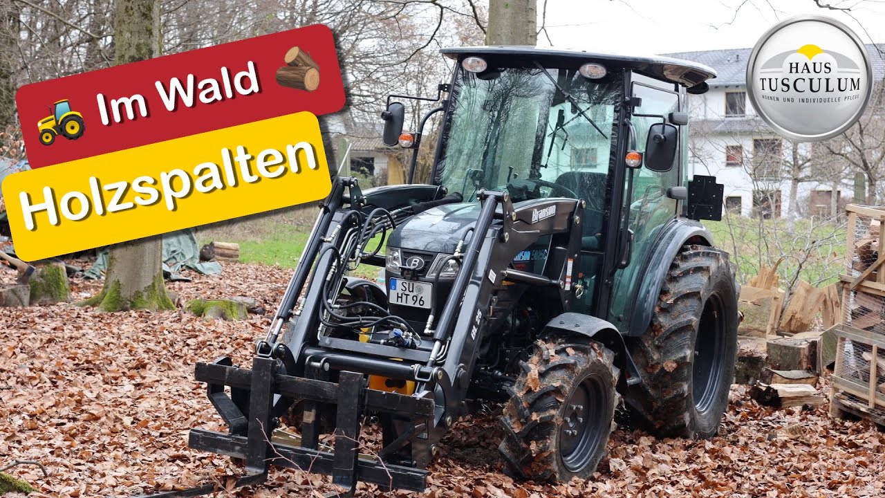 Holzspalten leicht gemacht - Branson 5025c und Ceccato Bull Holzspalter 🚜🪵 Haus Tusculum