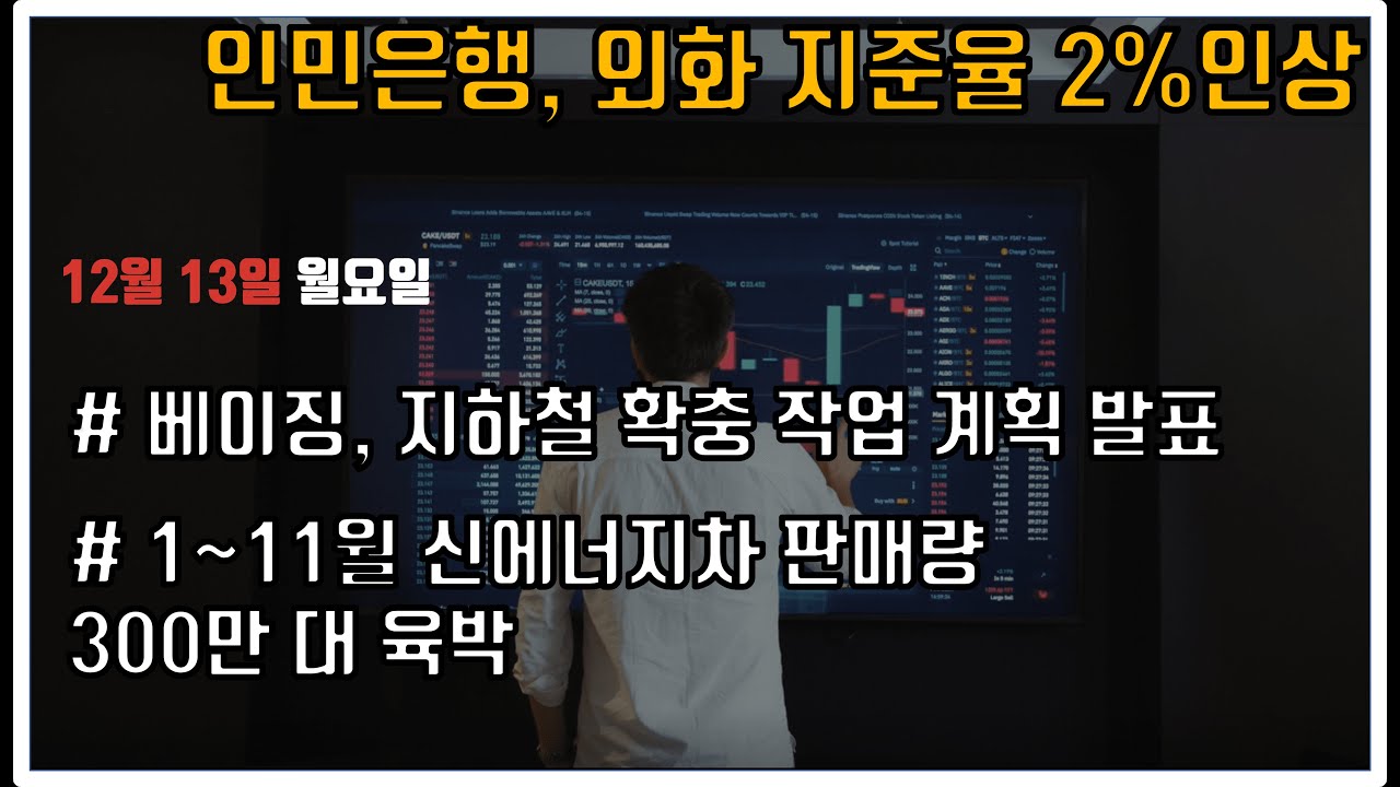 [통통차이나] 인민은행, 위안화 강세에 외화지준율 2%P↑