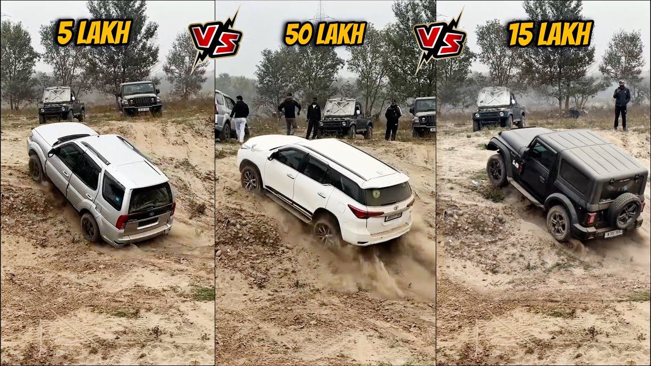 Safari vs Fortuner vs Thar | uphill challenge 