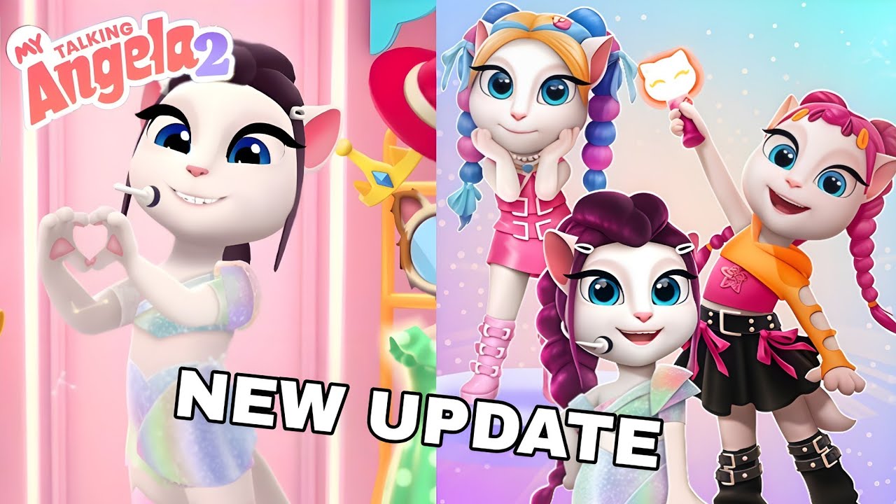 My Talking Angela 2 || New Update K-Pop Demon Hunters Outfits Gameplay || On IOS ANDROID 