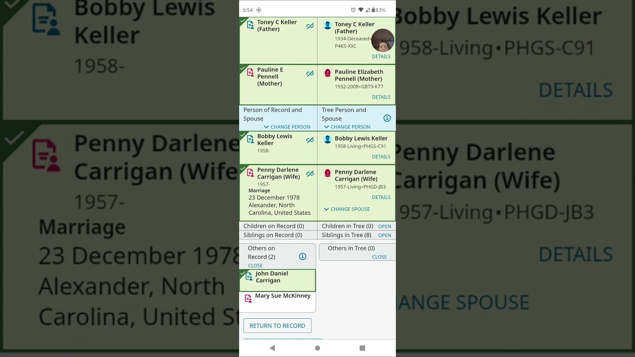 Using family search for family history 