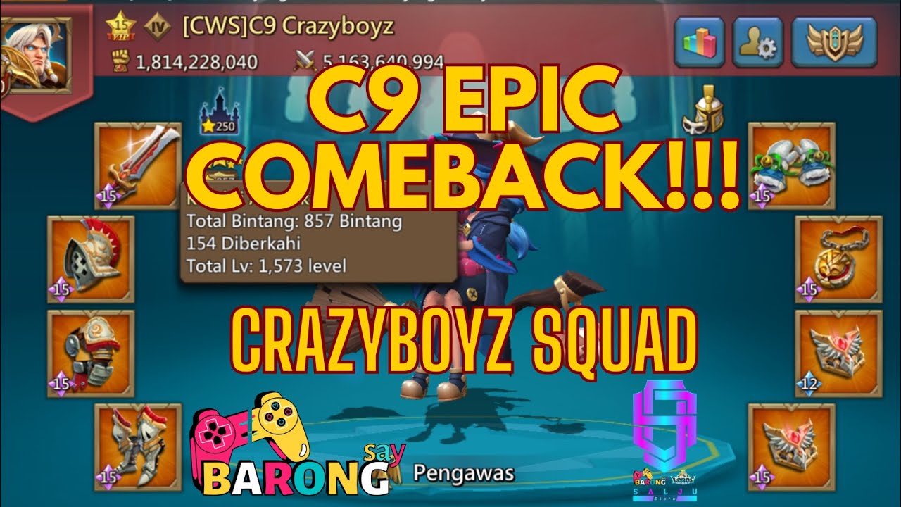 [🔴LIVE ] C9 EPIC COMEBACK !!! LIVE KVK 24 JAM | CWS CLAN  | Lords Mobile
