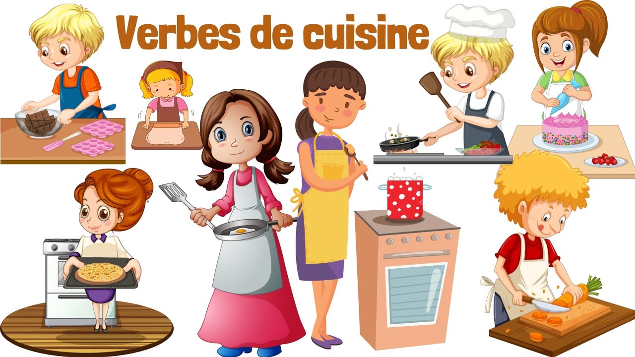 Apprendre les verbes les plus utilisés dans la cuisine.