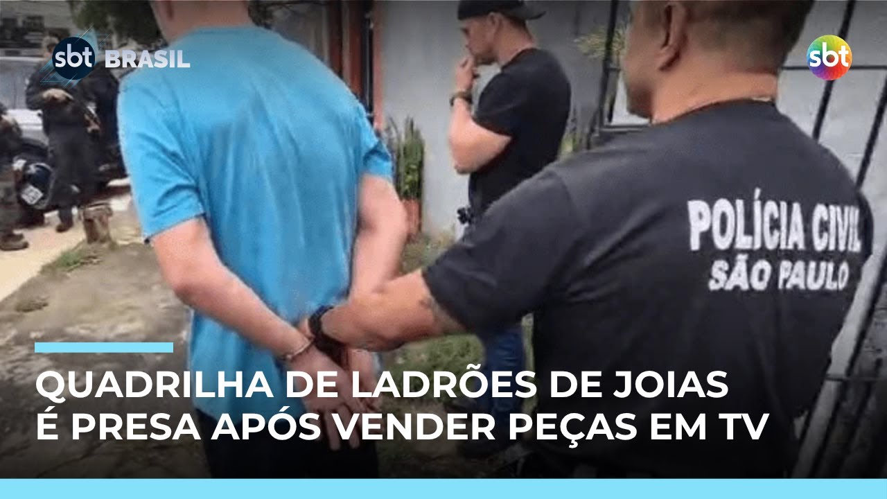 Ladr&otilde;es de joias s&atilde;o presos ap&oacute;s vender pe&ccedil;as roubadas em programa de TV | #SBTBrasil