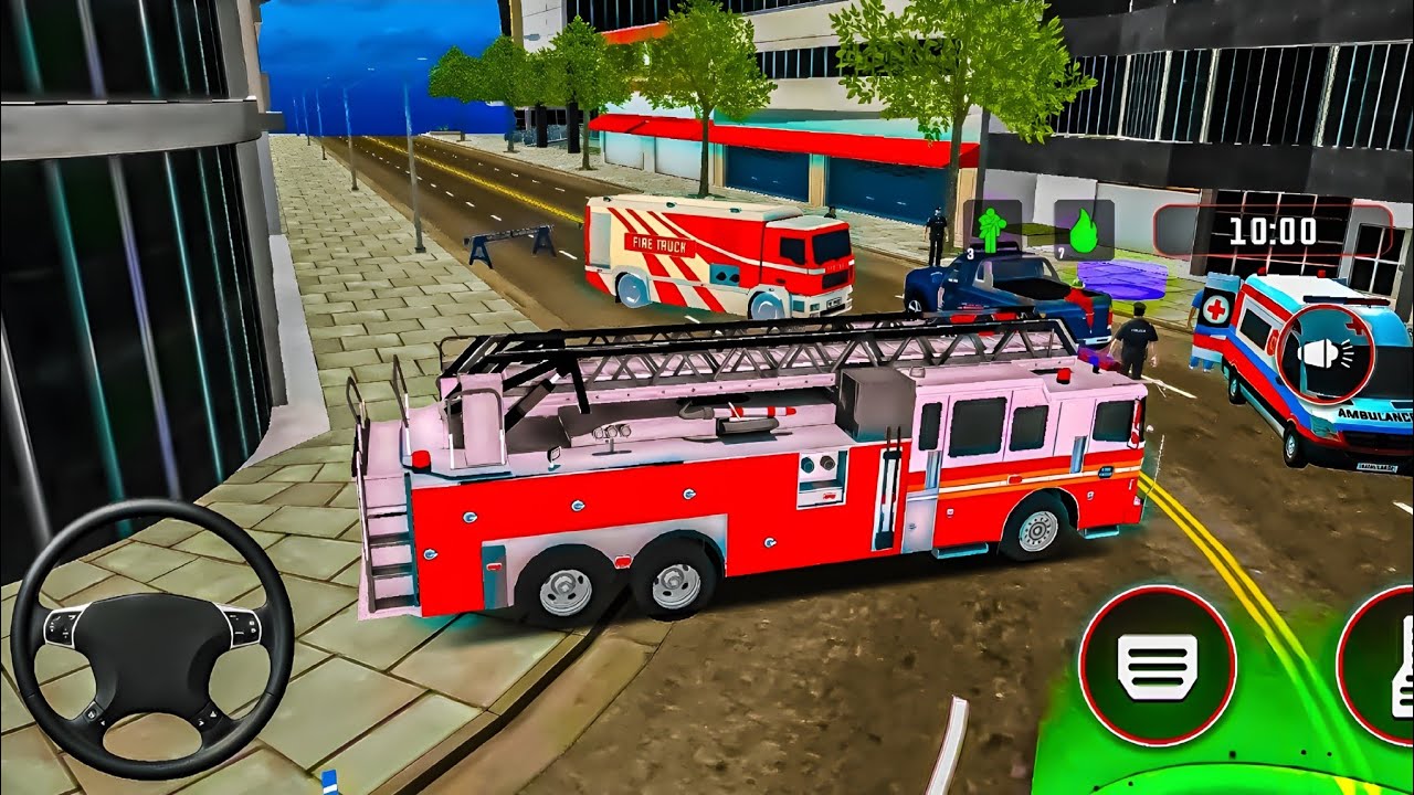 City Rescue Fire Truck Simulator 3D - Real Firefighter Emergency - Android GamePlay 