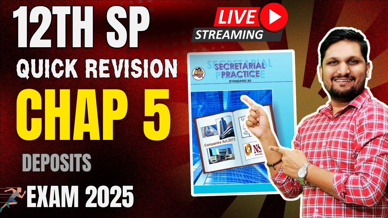 12th SP Chap 05: Deposits | Quick Revision | Flow Chart Notes | #mhboard